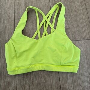 Lululemon Athletica Bright Lime Strappy Bra